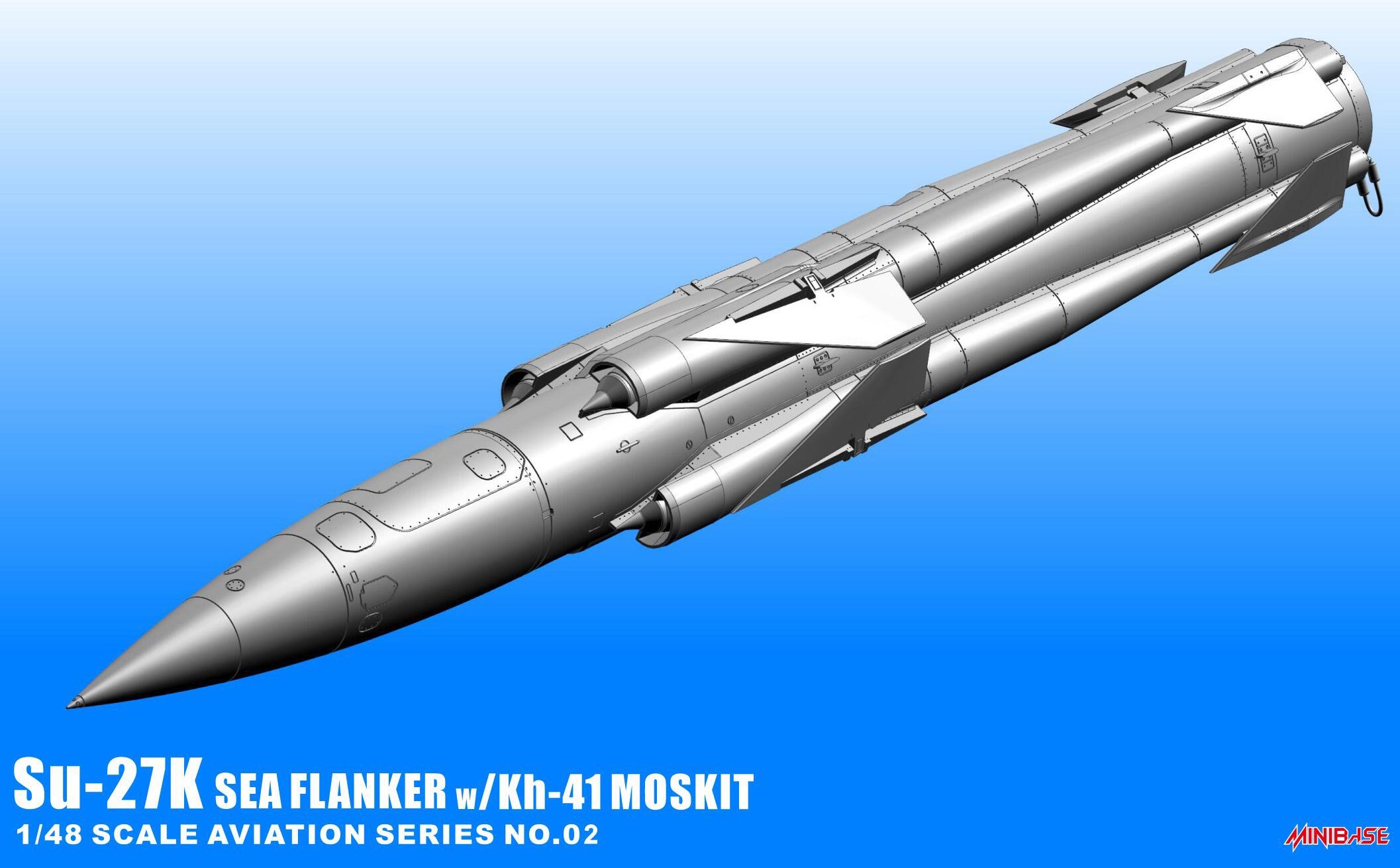 Minibase 1/48 Su-27K Sea Flanker W/Kh-41 Moskit Aircraft