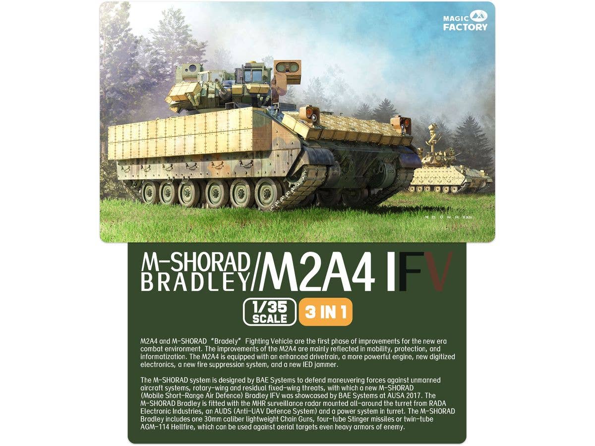 Magic Factory 1/35 M-Shorad M2A4 Bradley IFV (3-in-1) | 6974715830136