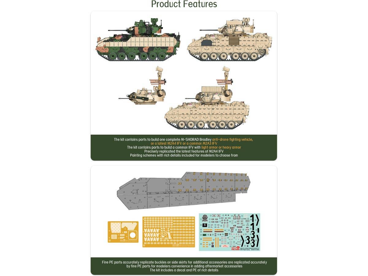 Magic Factory 1/35 M-Shorad M2A4 Bradley IFV (3-in-1) | 6974715830136