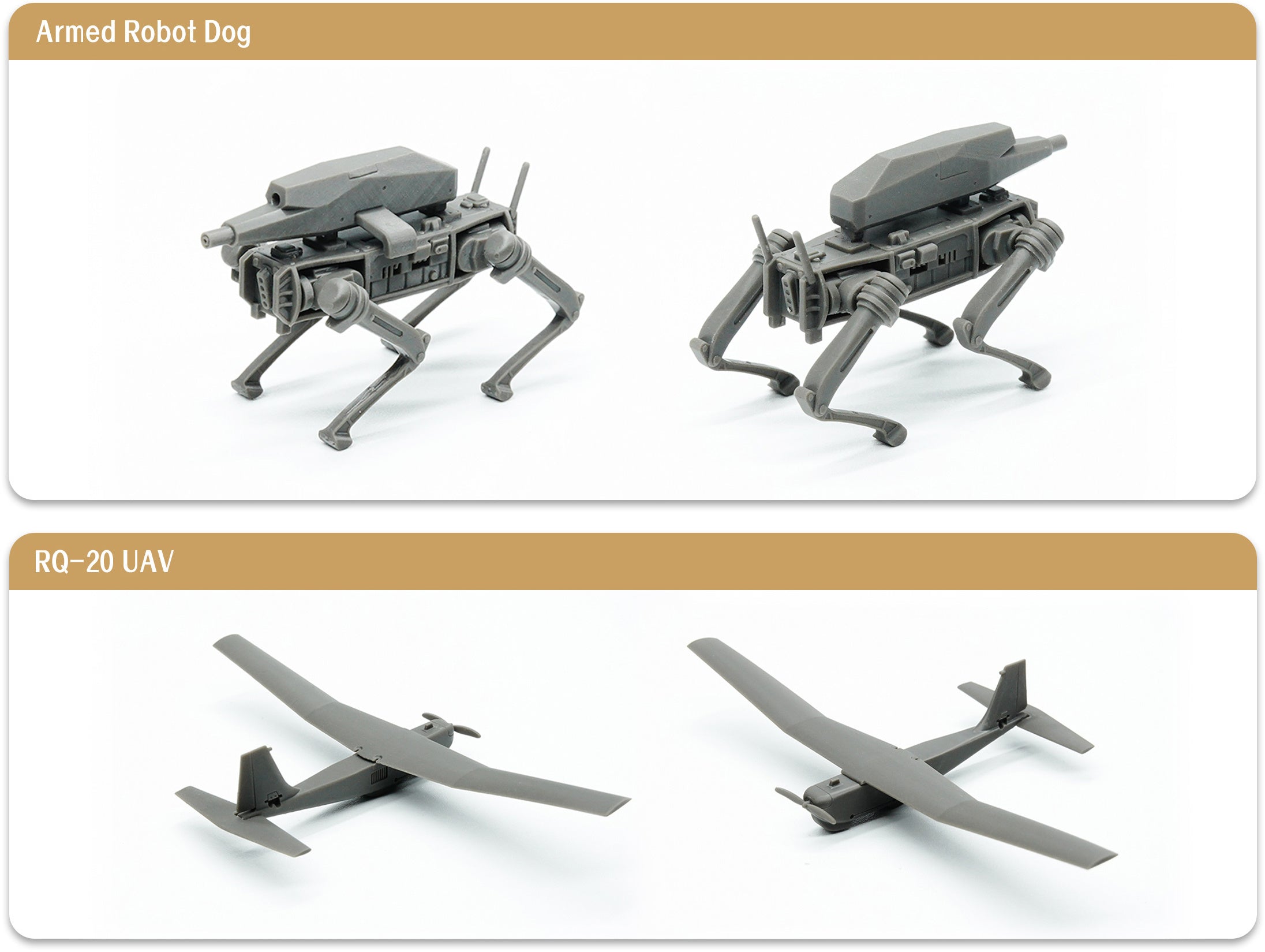 Magic Factory 1/35 Armed Robot Dog & RQ-20 UAV Set | 6974715830167