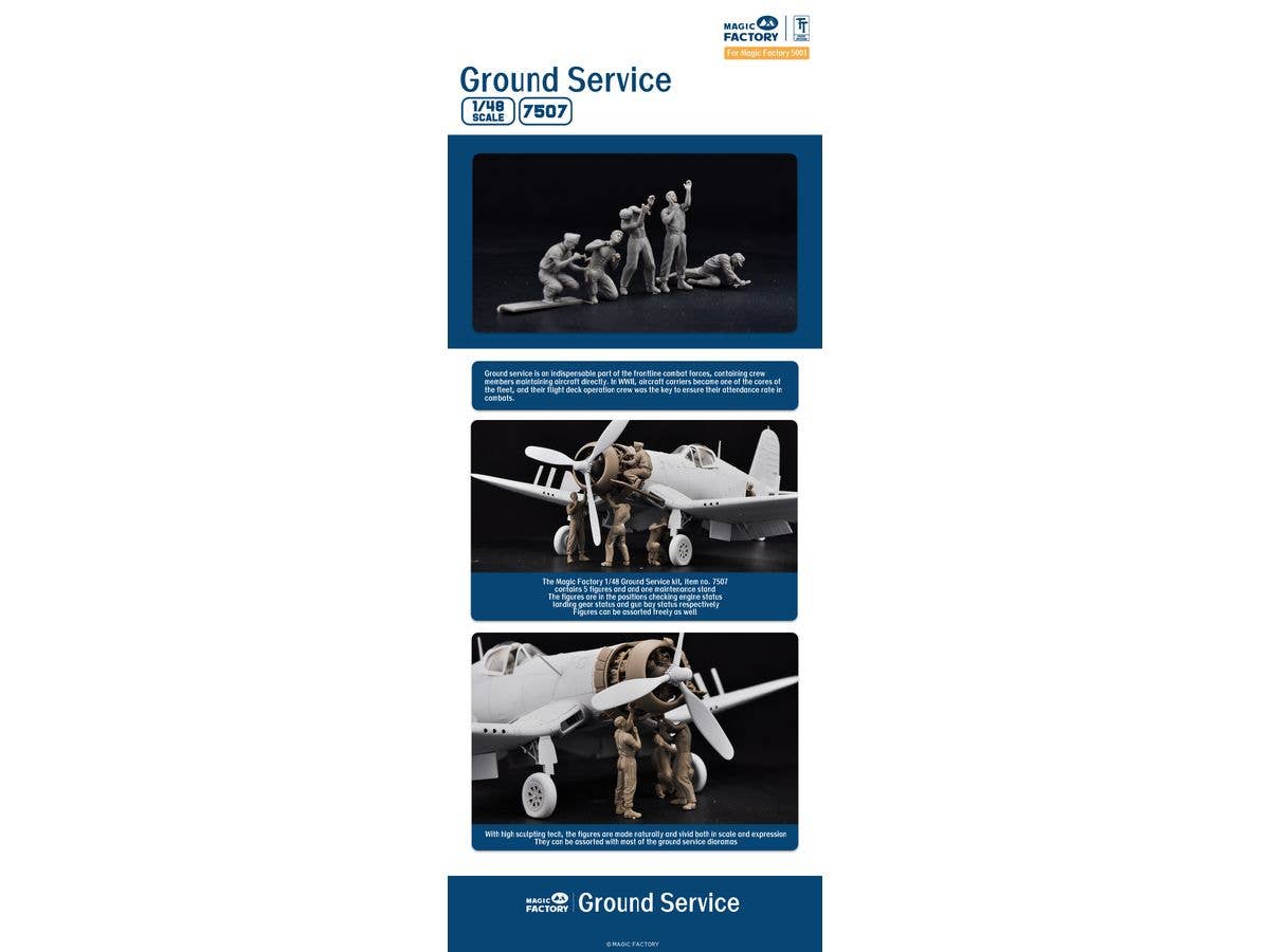 Magic Factory 1/48 Ground Service Crew Set (3D printed) | 6974715830204