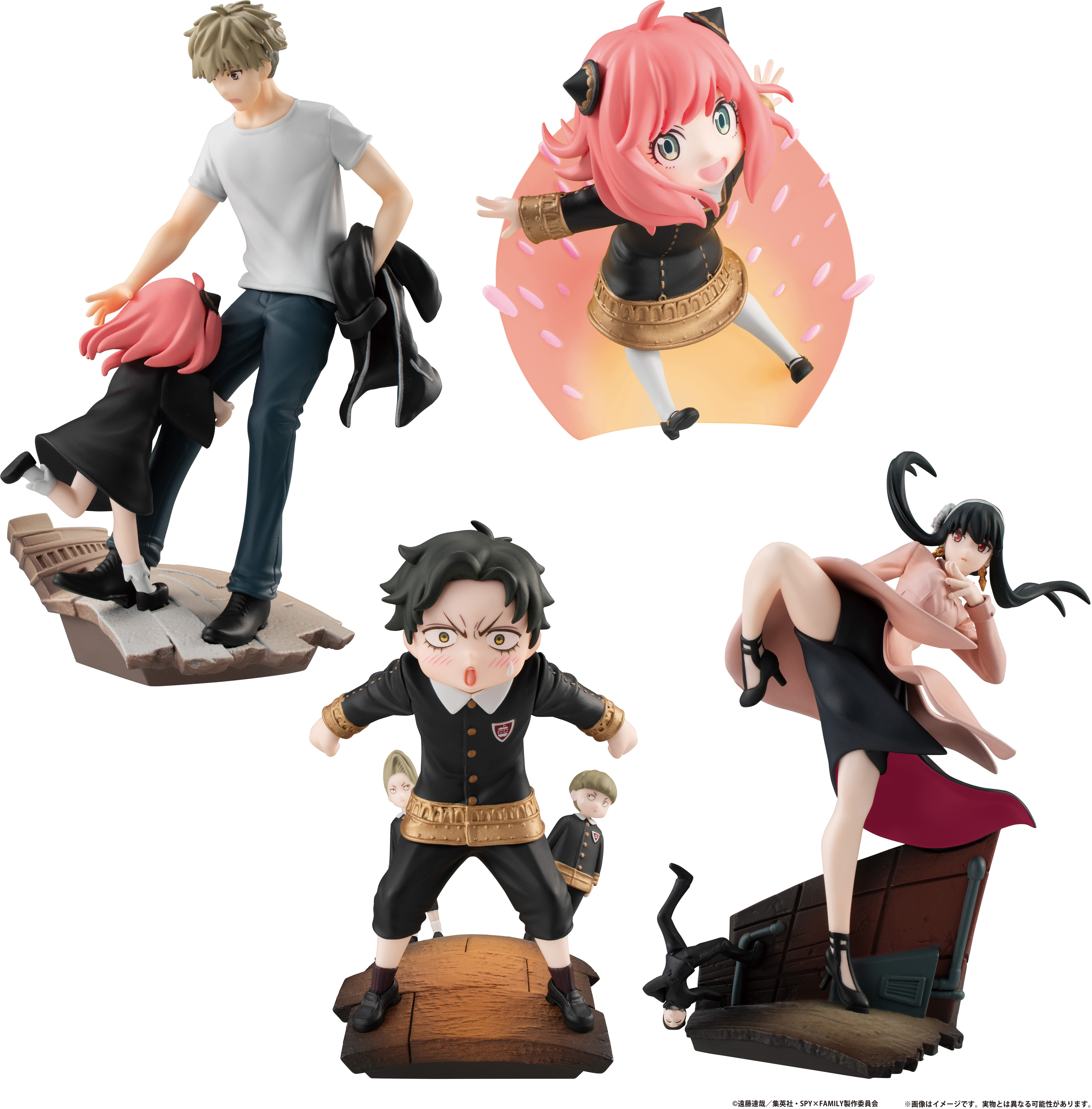 Megahouse Petitrama Spy x Family In the Box (Repeat) "Spy x Family", Complete Set of 4 | 4975430516765