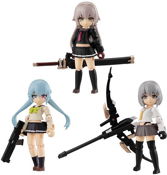 Megahouse Desktop Army Heavy Weapon High School Girl Team 1, Box of 3 | 4535123829024