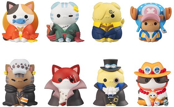 Megahouse Mega Cat Project NyanPieceNyan I'm gonna be king of the paw-rates (Vol 1.) 'One Piece' Box of 8 | 4535123831928