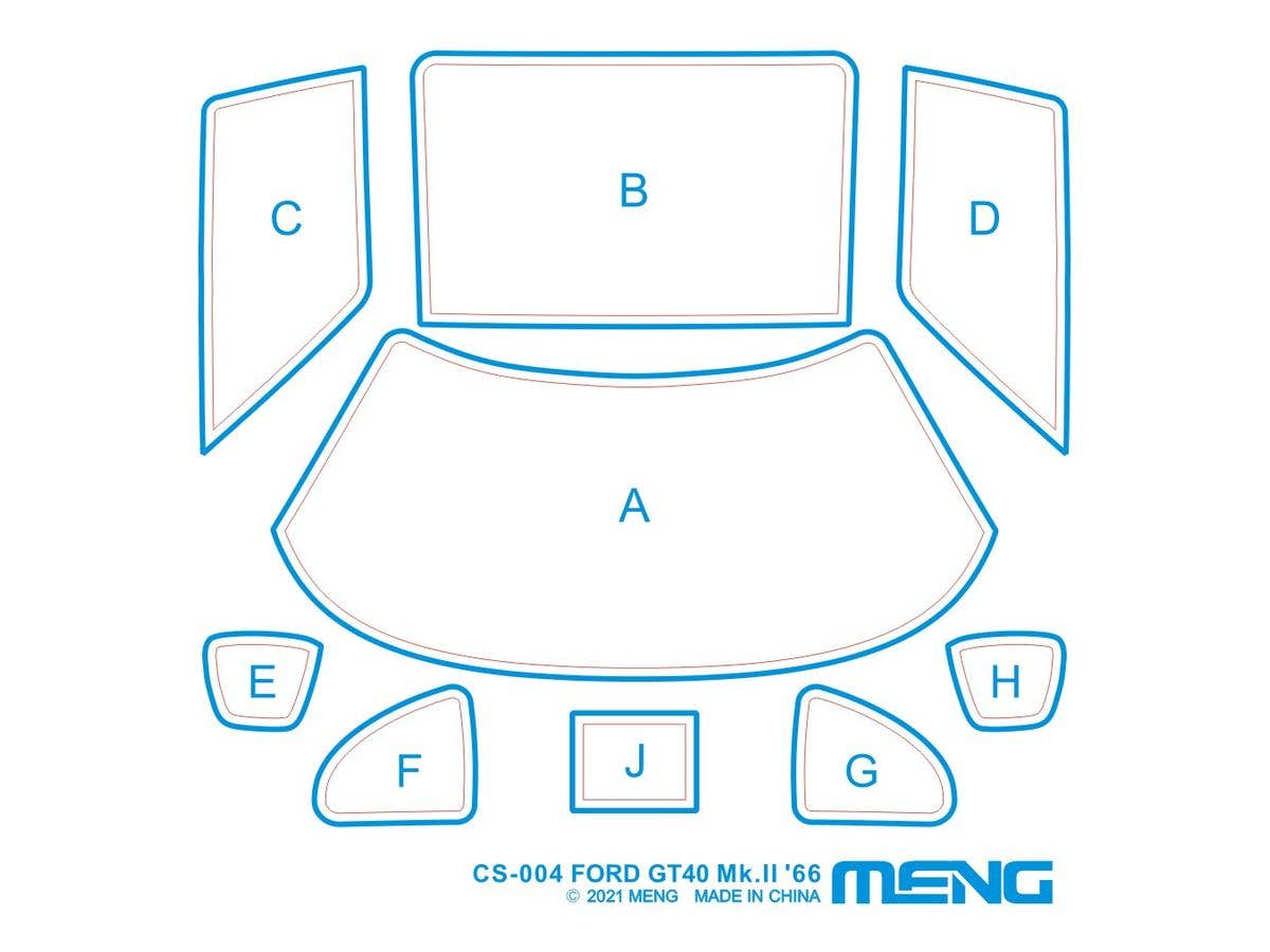 Meng 1/24 Ford GT40 Mk.II 66 (Not pre-colored) | 4897038552566