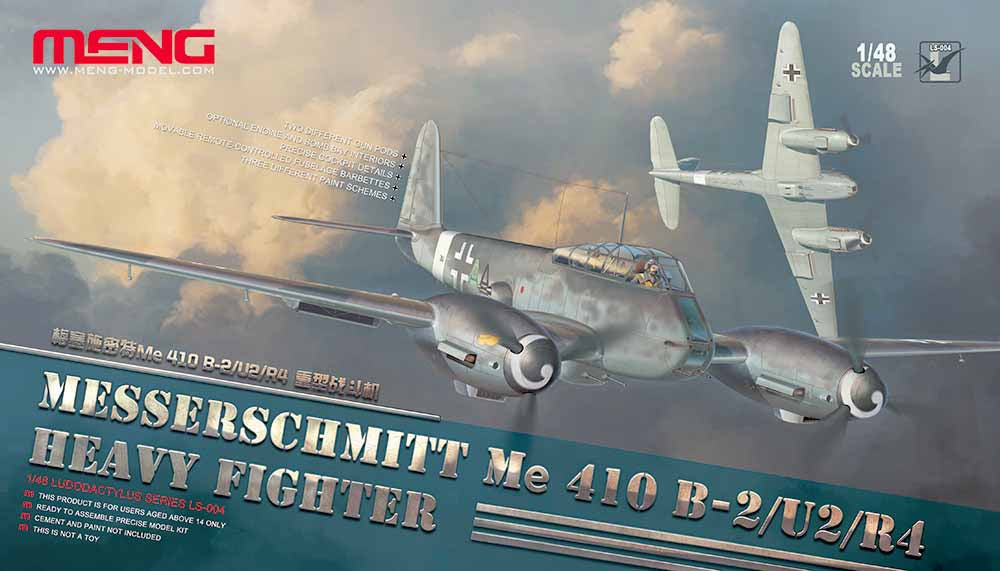 Meng 1/48 Messerschmitt Me 410 B-2/U2/R4 Heavy Fighter Plastic Model Aircraft Kit