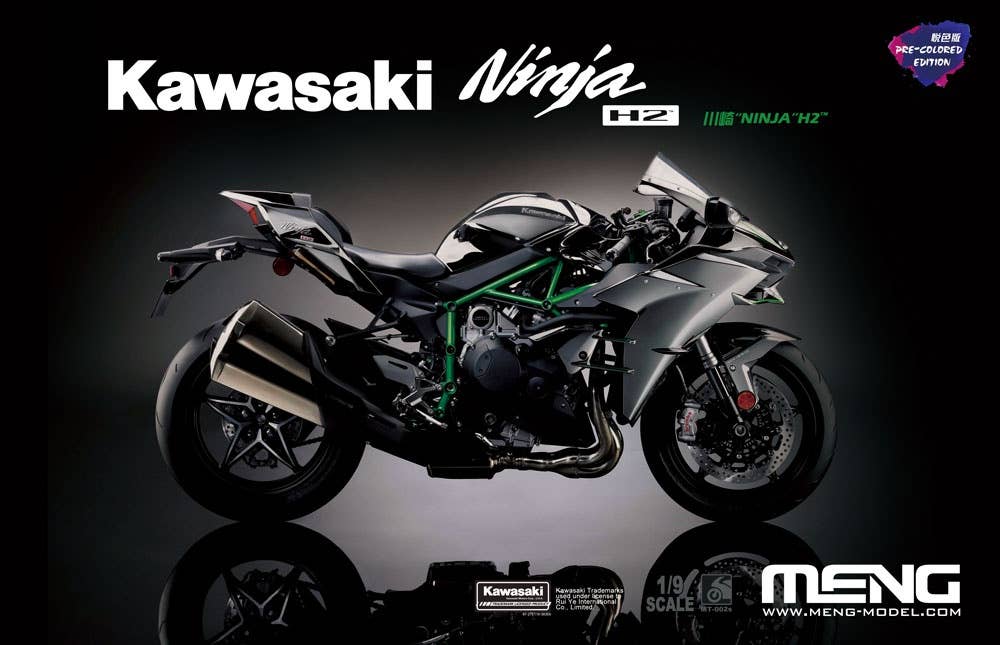 Meng 1/9 Kawasaki Ninja H2 (Pre-colored Edition) | 4897038552658