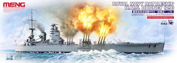 Meng 1/700 ROYAL NAVY BATTLESHIP H.M.S. RODNEY (29) | 4897038551163