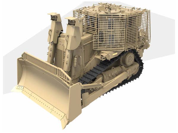 Meng 1/35 D9R Armored Bulldozer W/Slat Armor | 4897038550944