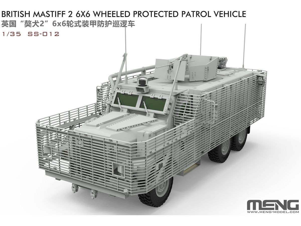 Meng 1/35 British Mastiff 2 6X6 Wheeled Protected Patrol Vehicle | 4897038553600