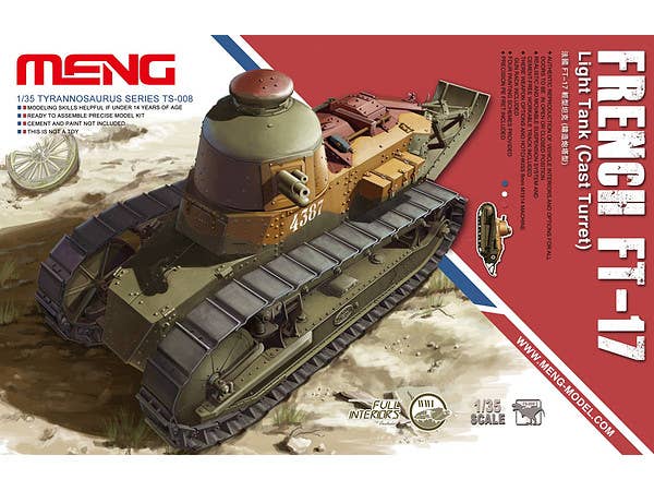 Meng 1/35 French FT-17 Light Tank (Cast Turret) | 4897038550340
