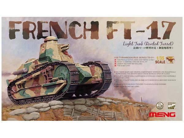 Meng 1/35 French FT-17 Light Tank (Rivet Turret) | 4897038550531