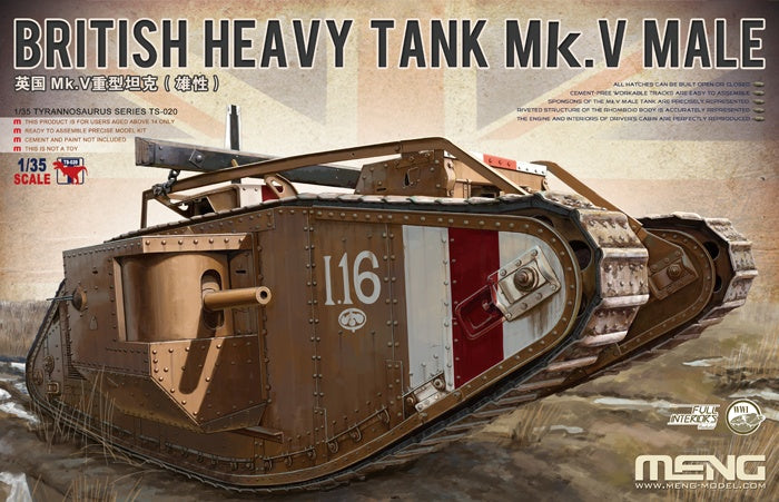Meng 1/35 BRITISH HEAVY TANK Mk.V MALE