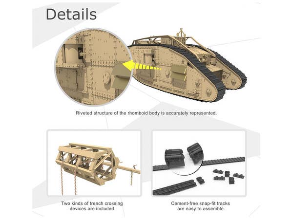 Meng 1/35 British Heavy Tank MK.V Female | 4897038551002