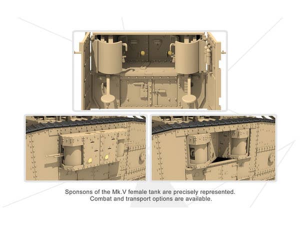 Meng 1/35 British Heavy Tank MK.V Female | 4897038551002