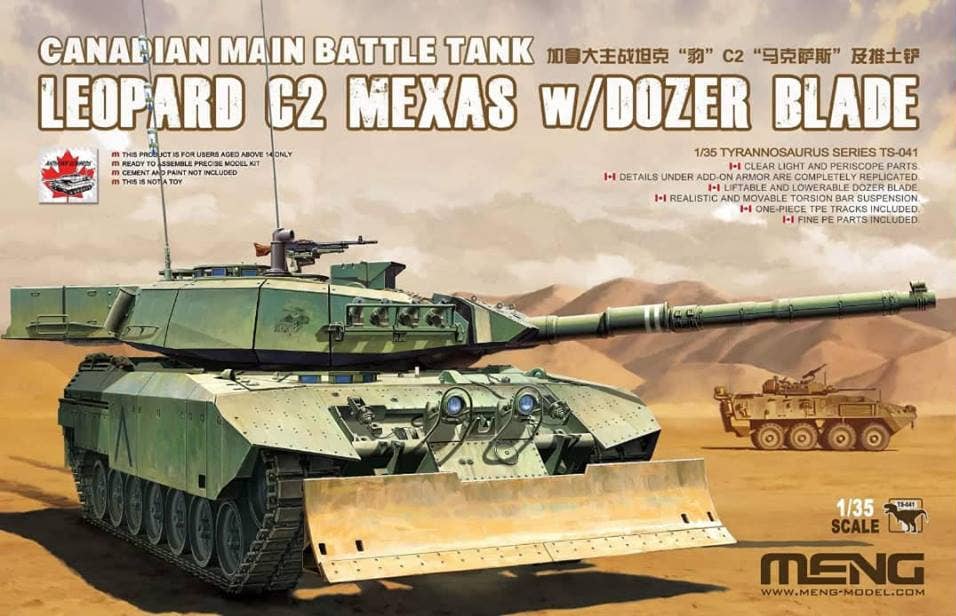 Meng 1/35 Canadian Main Battle Tank Leopard C2 MEXAS w/Dozer Blade | 4897038552207