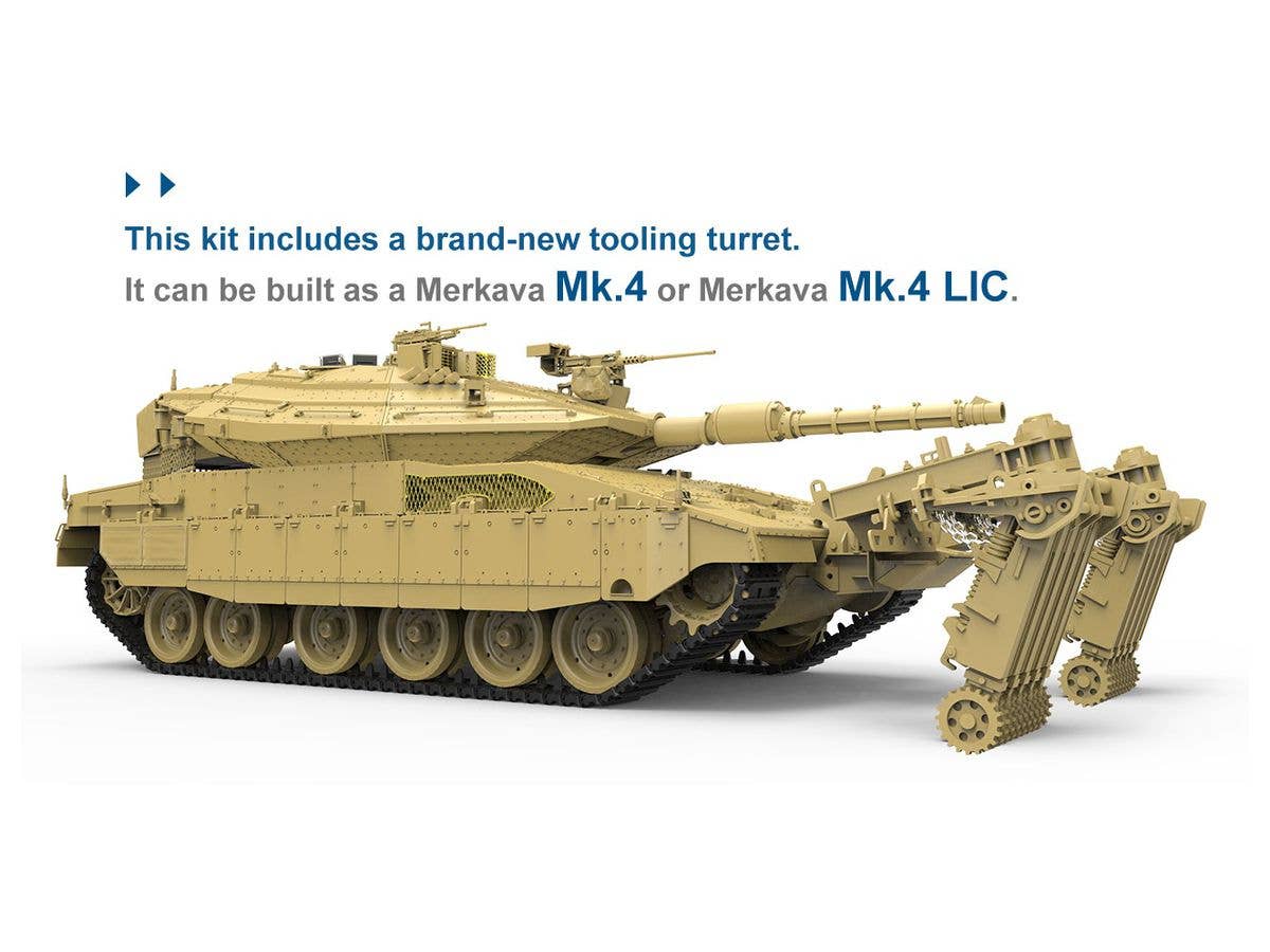 Meng 1/35 Israel Main Battle Tank Merkava Mk.4/4LIC w/Nochri-Kal Mine Roller System | 4897038552771
