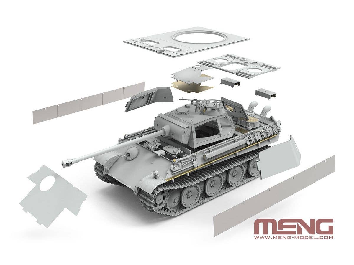 Meng 1/35 German Medium Tank Sd.Kfz.171 Panther Ausf.G Early/Ausf.G with Air Defense Armor | 4897038553266