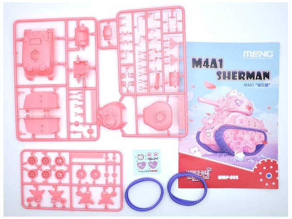 Meng M4A1 Sherman (CARTOON MODEL, PINK COLOR) | 4897038558094