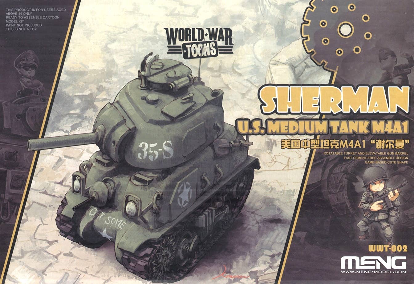 Meng US Medium Tank M4A1 Sherman (CARTOON MODEL) | 4897038558018