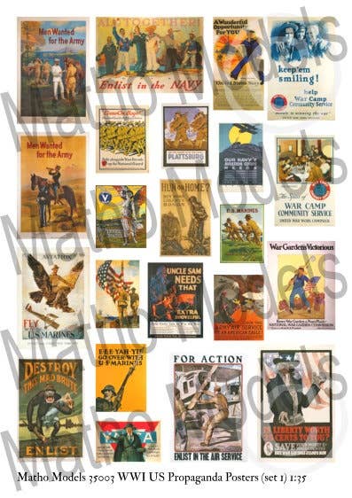 Matho 1/35 WWI US Propaganda Posters (set 1) | 5449612350038