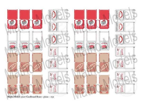 Matho 1/35 Cardboard Boxes - pizza | 5449612350571