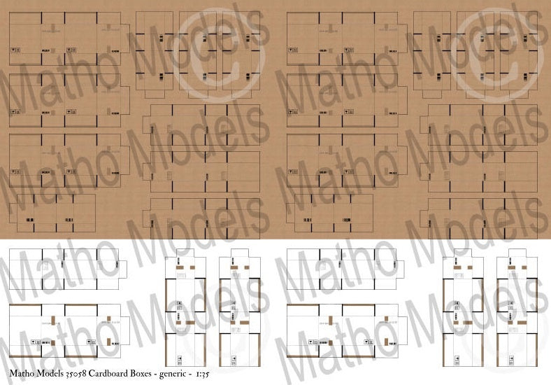 Matho 1/35 Cardboard Boxes - generic | 5907747901452