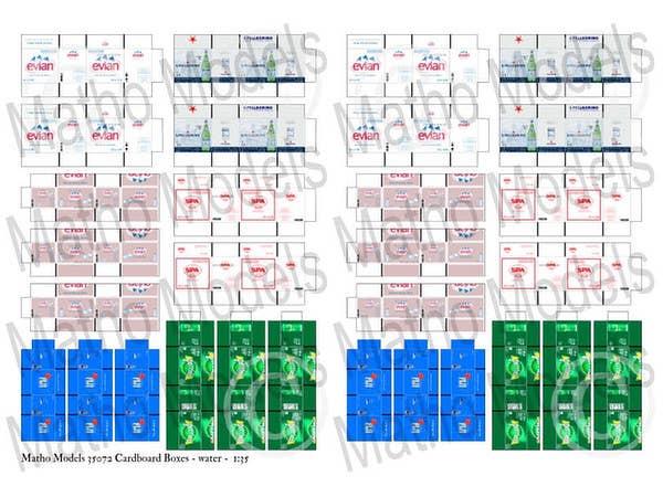Matho 1/35 Cardboard Boxes - water | 5449612350724