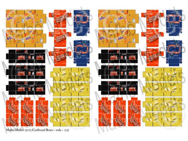 Matho 1/35 Cardboard Boxes - soda | 5449612350731