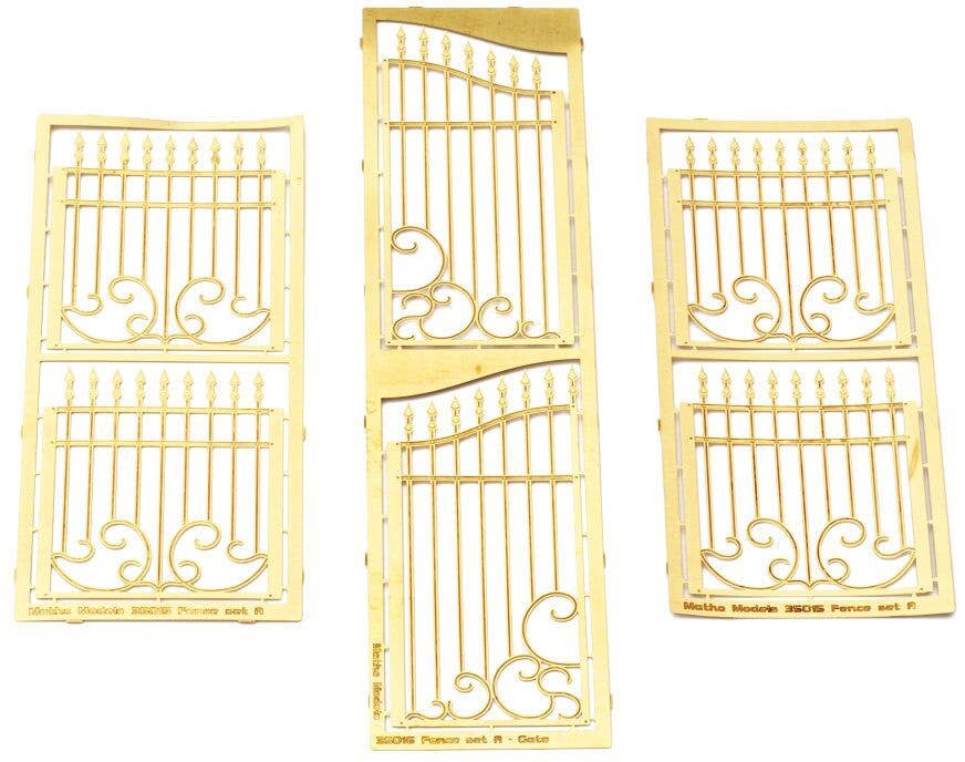 Matho 1/35 Metal Fence A - big set with gate | 5449612350861