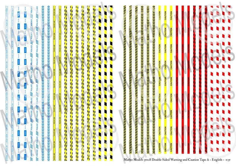 Matho 1/35 Double Sided Warning and Caution Tape A - English | 5449612351080