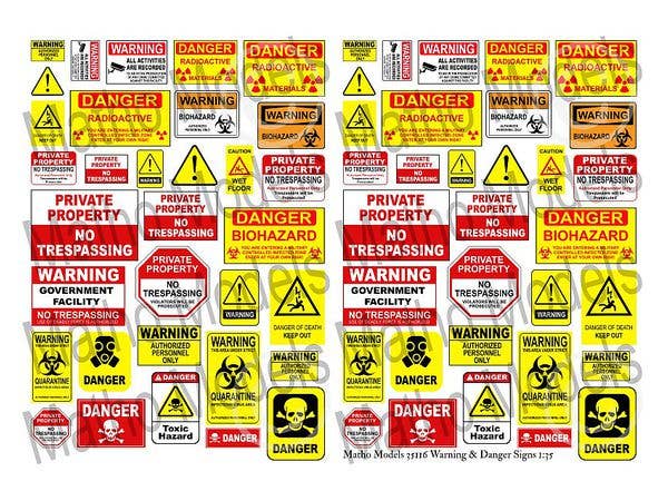 Matho 1/35 Warning & Danger Signs | 5449612351165