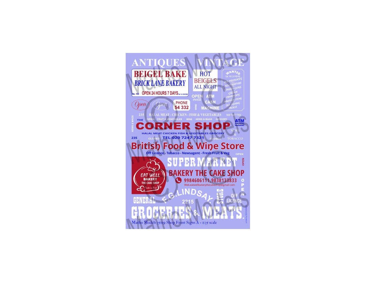 Matho 1/35 Shop Front Signs A | 5449612351196