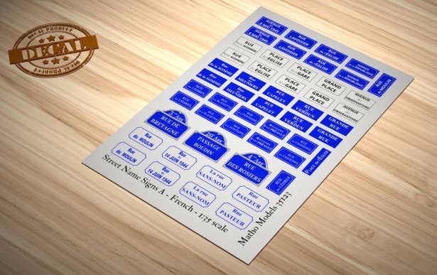 Matho 1/35 Street Name Signs A - French | 5449612351233