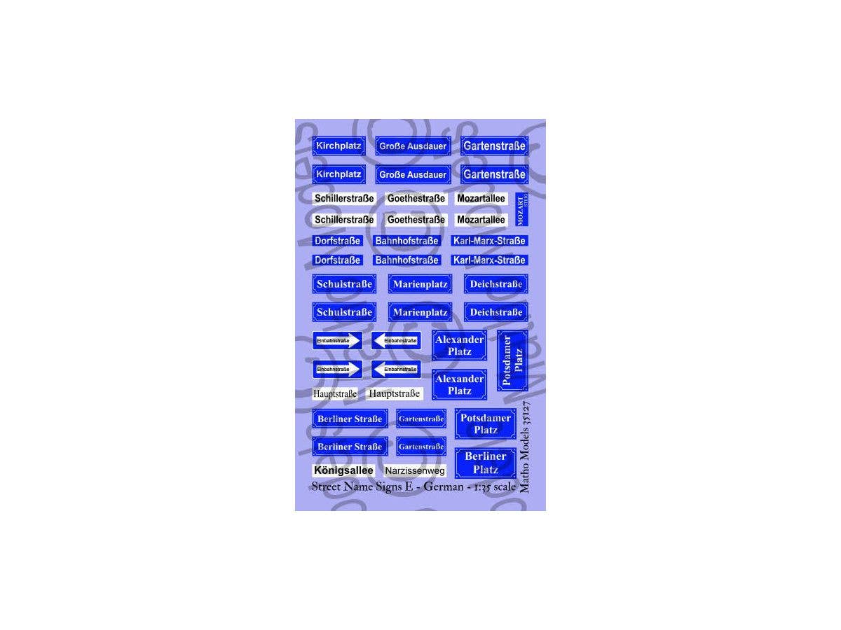 Matho 1/35 Street Name Signs E - German | 5449612351271