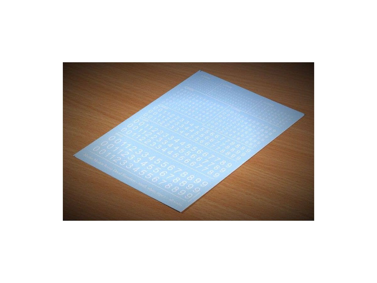 Matho Decal Numbers - small, white, type 1 | 5449612800038