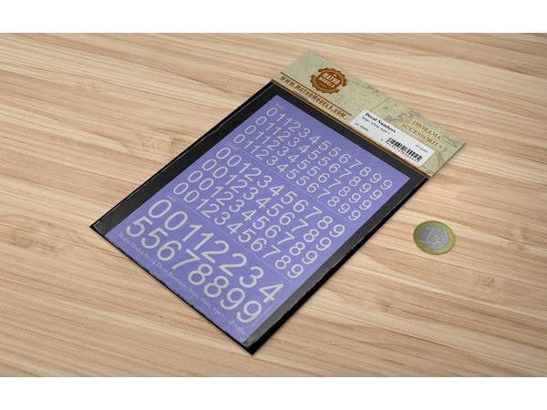 Matho Decal Numbers - Large, White, Type 1- all acales | 5449612800045