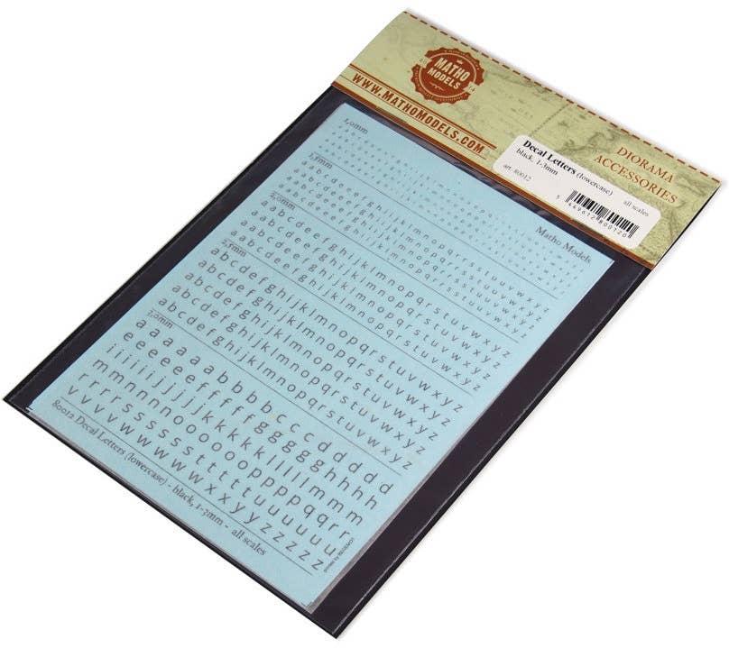 Matho Decal Letters (lowercase) - black, 1-3mm | 5449612800120