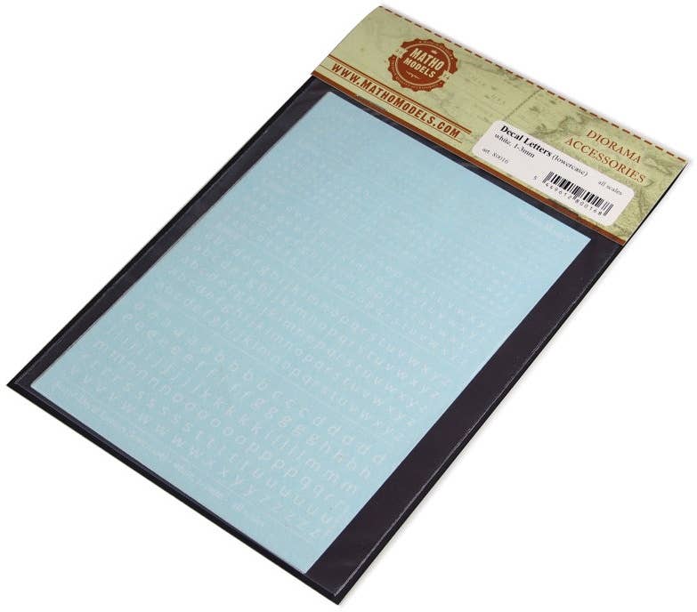 Matho Decal Letters (lowercase) - white, 1-3mm | 5449612800168