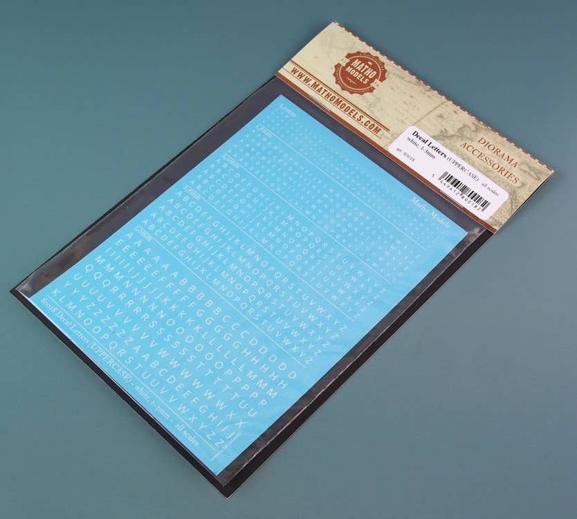 Matho Decal Letters (UPPERCASE) - white, 1-3mm | 5449612800182