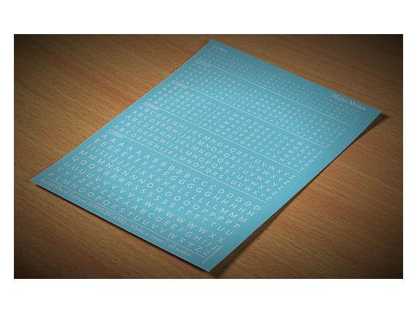 Matho Decal Letters (UPPERCASE) - white, 1-3mm | 5449612800182