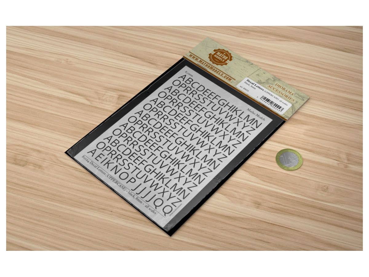Matho Decal Letters (UPPERCASE) - black, 8mm | 5449612800243