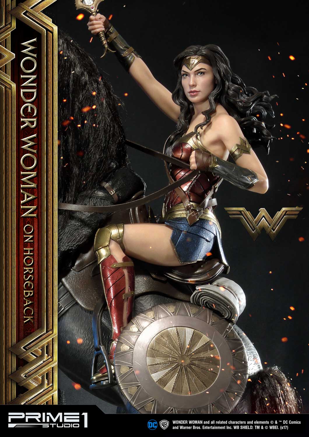 Museum Masterline Wonder Woman (Film) Wonder Woman on HorseBack Gold Version