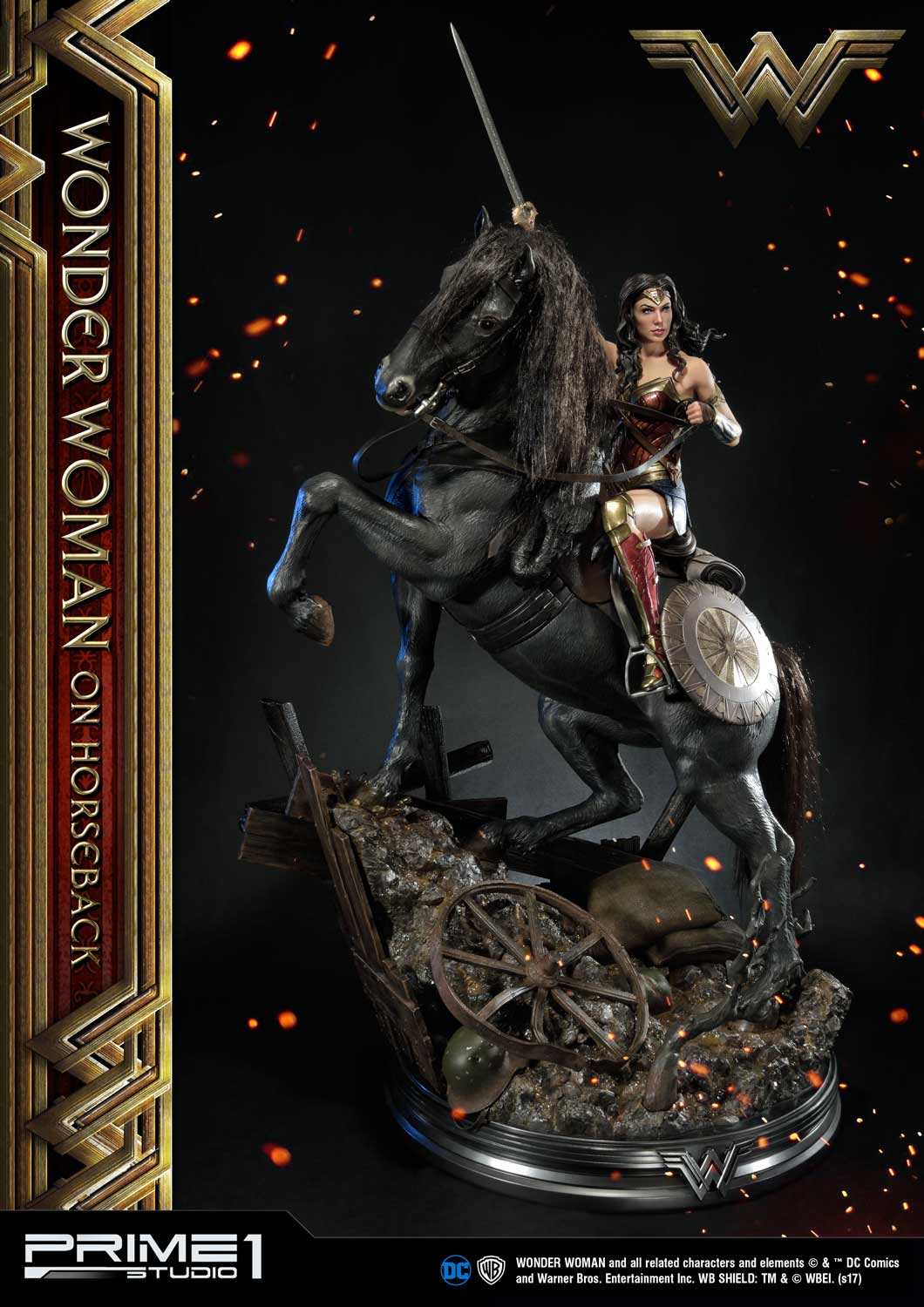 Museum Masterline Wonder Woman (Film) Wonder Woman on HorseBack Gold Version