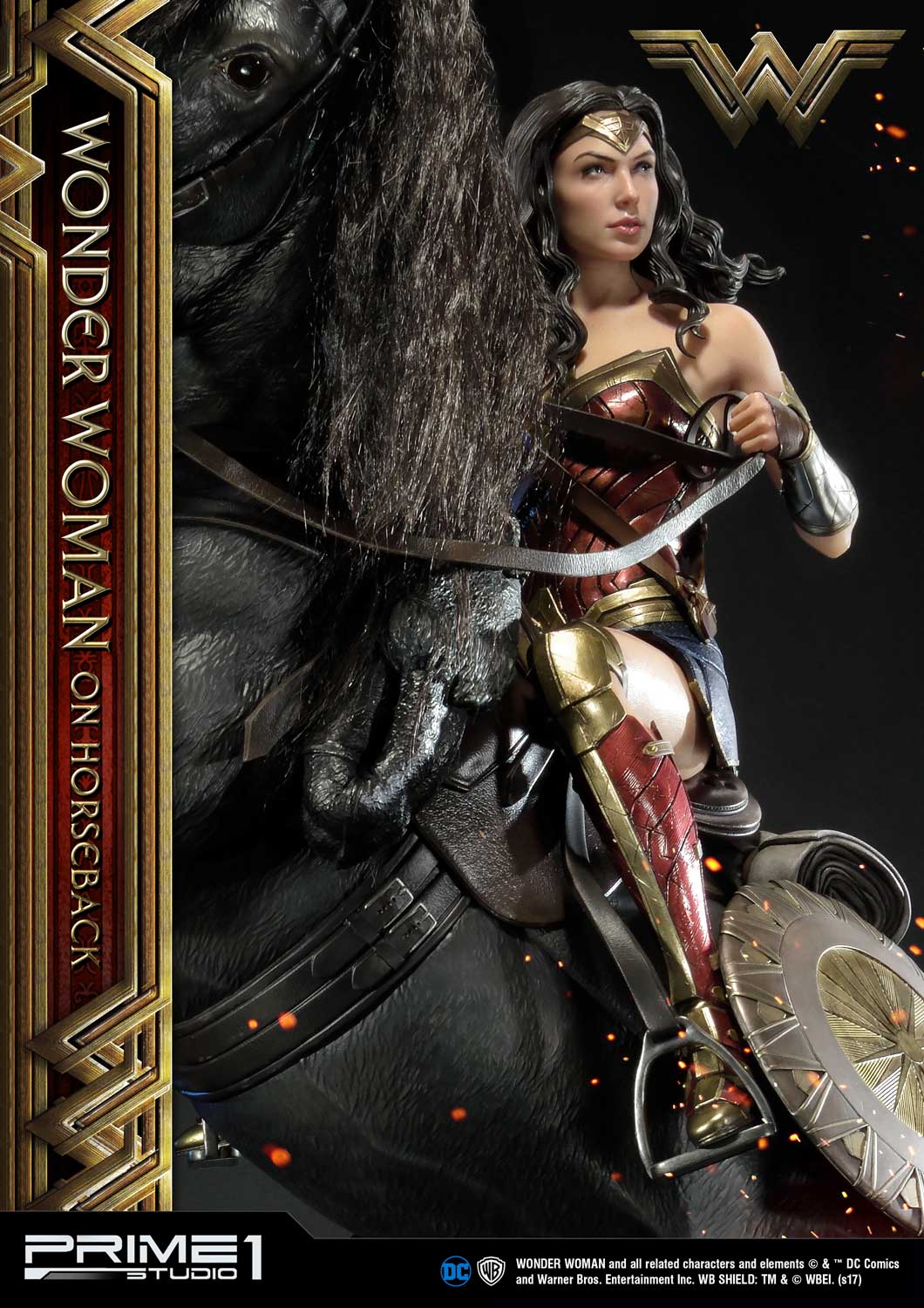 Museum Masterline Wonder Woman (Film) Wonder Woman on HorseBack Gold Version