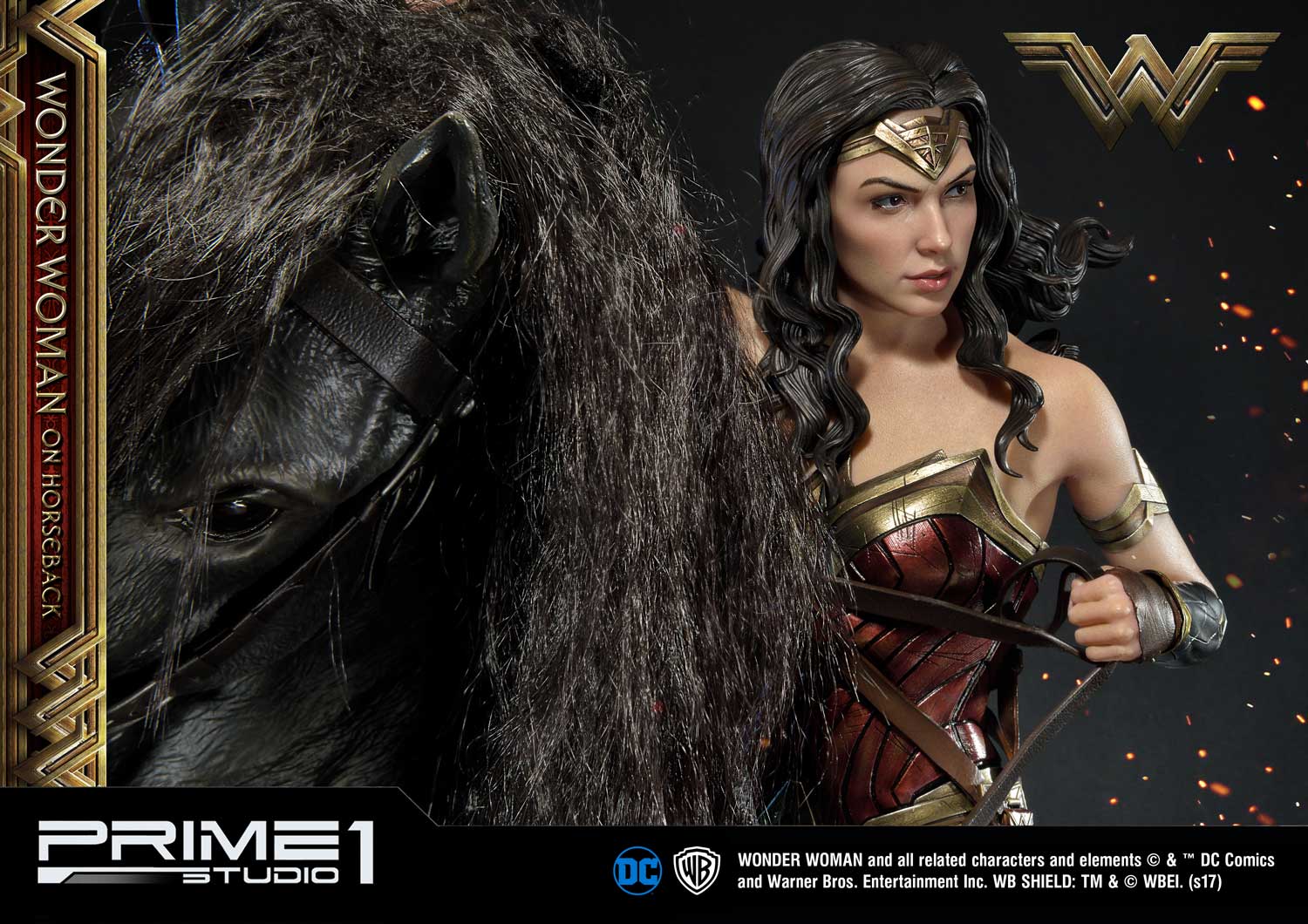 Museum Masterline Wonder Woman (Film) Wonder Woman on HorseBack Gold Version