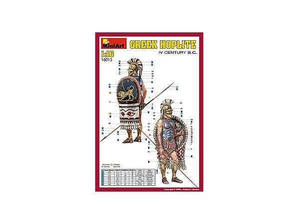 MiniArt 1/16 Greek Hoplite. IV century B.C. | 4820041100264