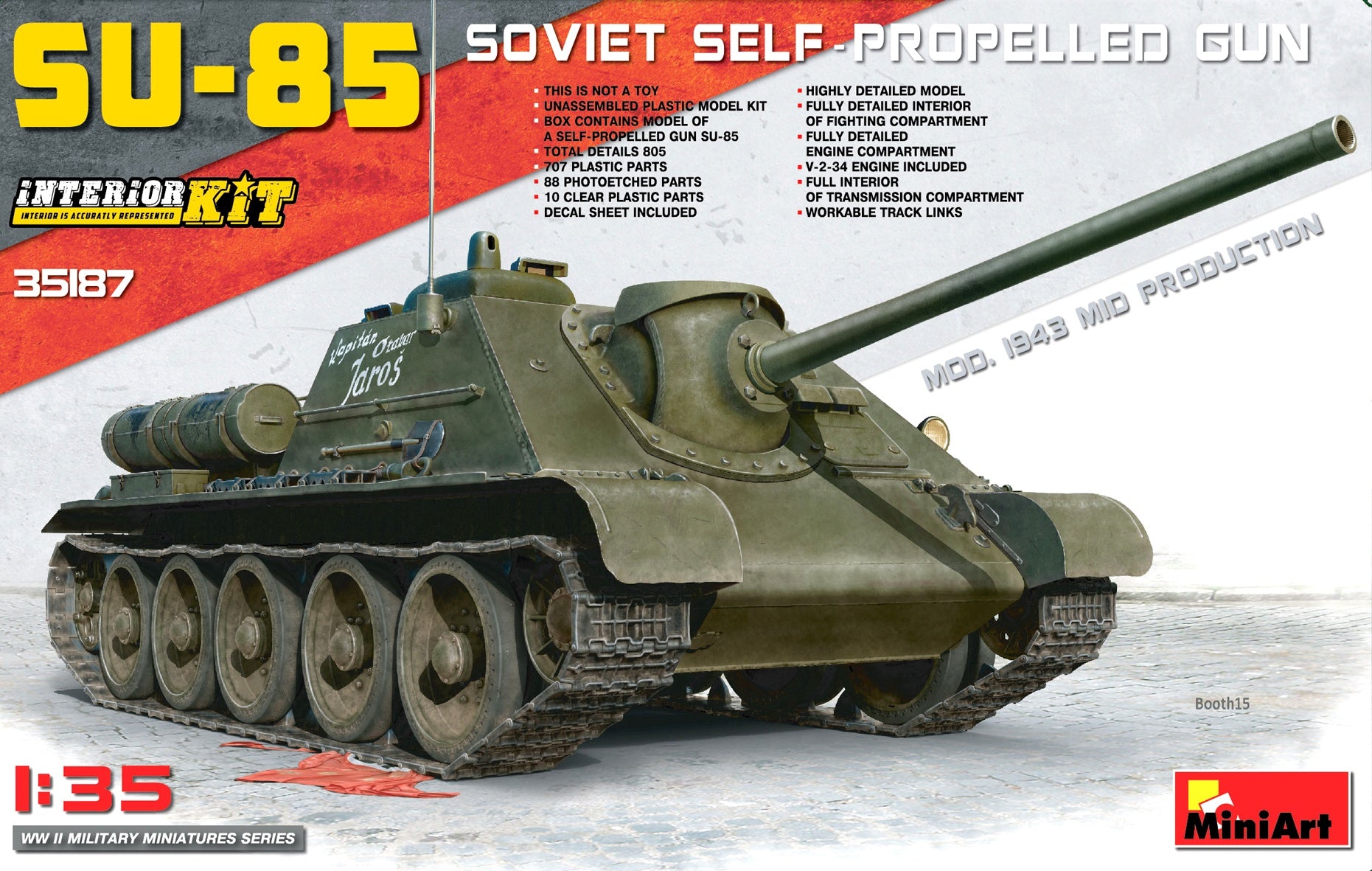 MiniArt 1/35 SU-85 Mod. 1943 (Mid Production) w/Full Interior | 4820183310408