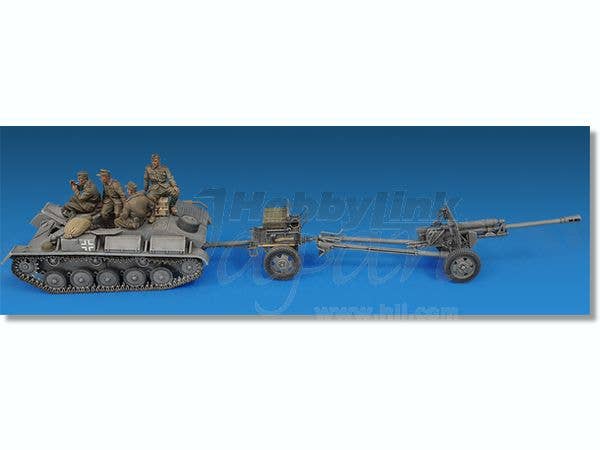 MiniArt 1/35 German Artillery Tractor T-70 (r) & Gun w/Crew | 4820041100745