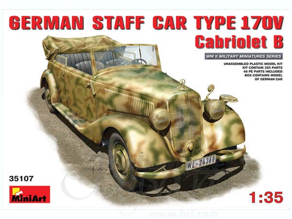 MiniArt 1/35 German Staff Car Typ 170V. Cabriolet B | 4820041102398